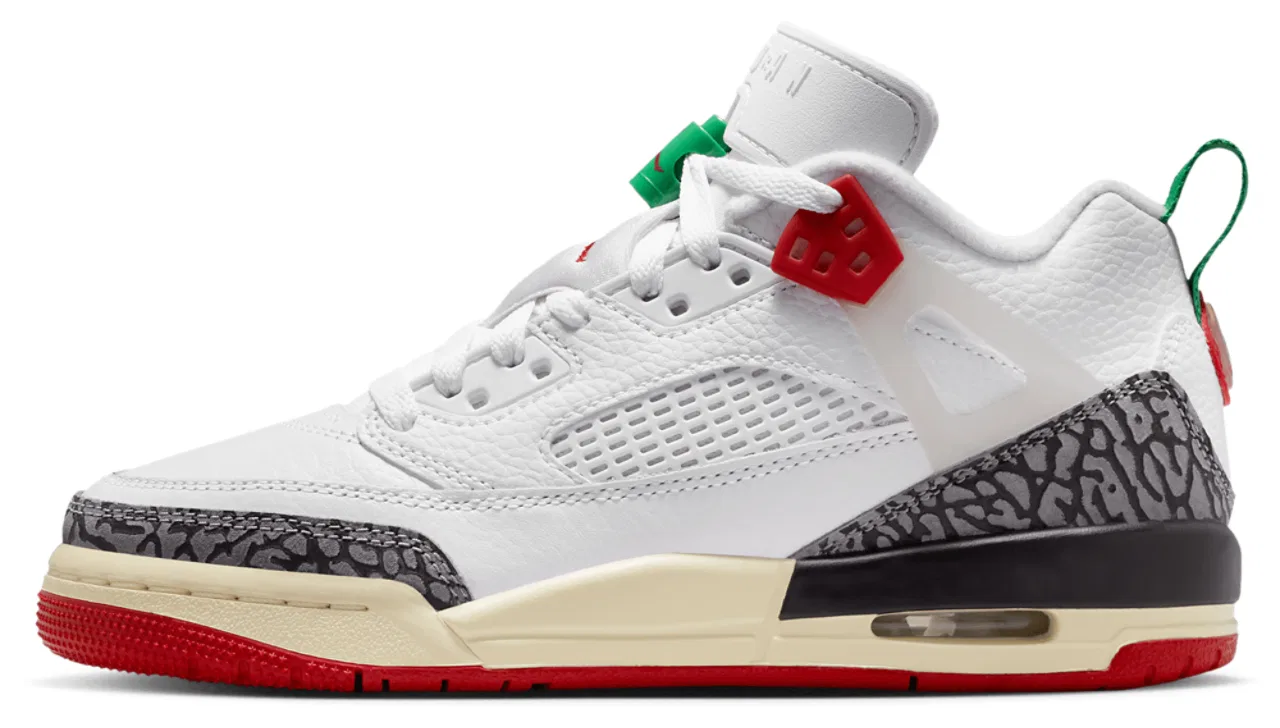 Кроссовки для мальчиков Spizike Low Jordan, цвет White/Varsity Red — фото 2