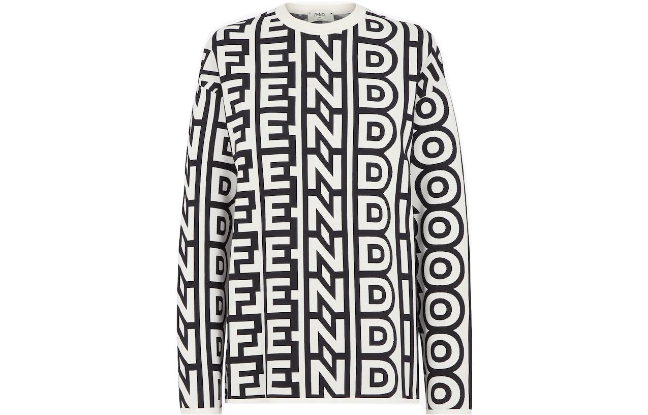 

FENDI Свитер Marc Jacobs двухцветный вязаный мультиколор