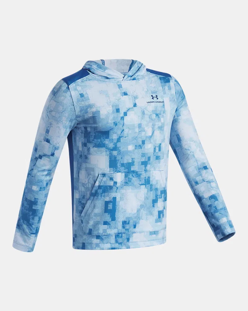 Худи детское с сетчатой вставкой на спине UA Vanish Printed UnderArmour, Aegean Blue — фото 3