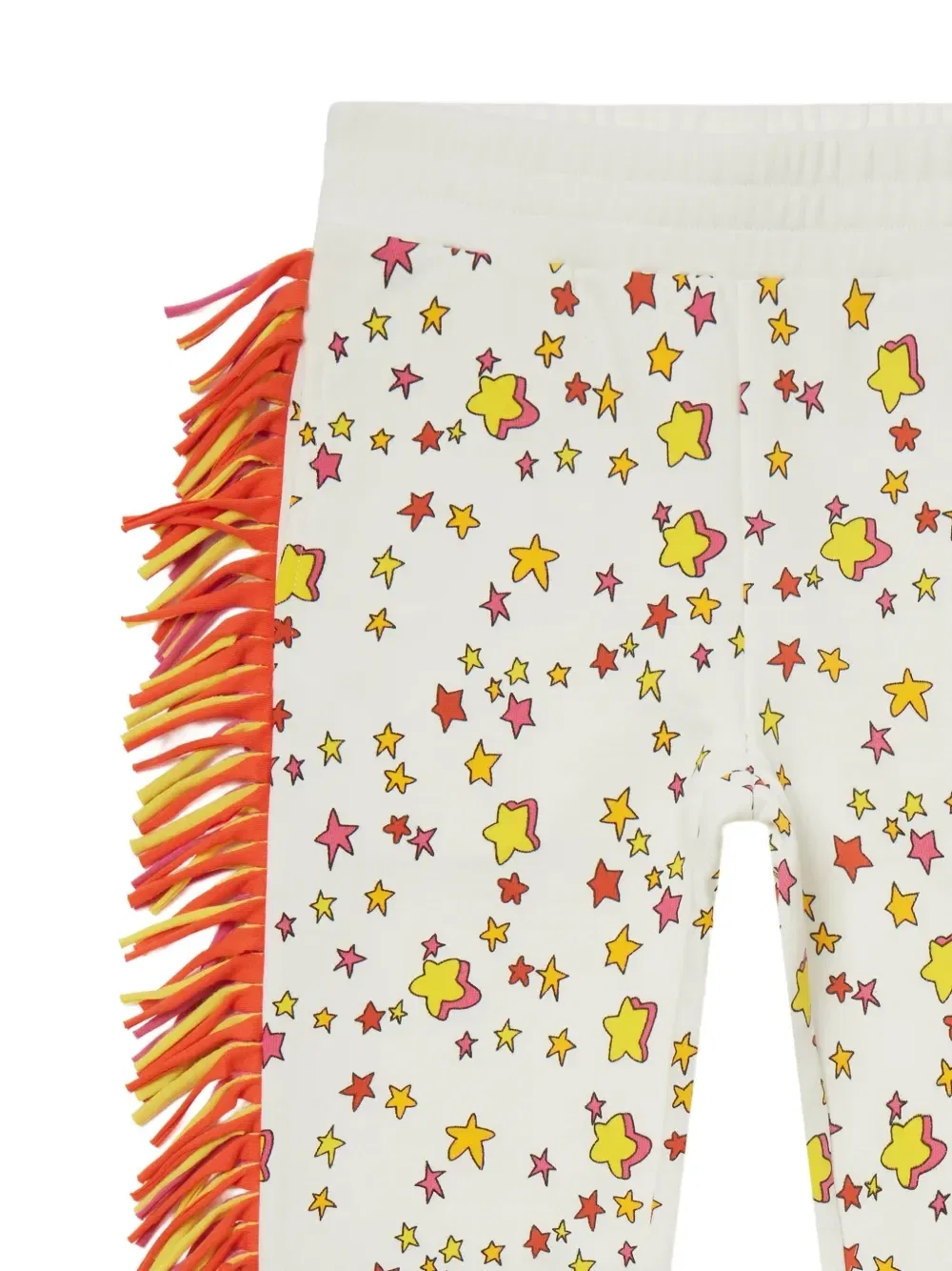 Брюки с бахромой со звездным принтом Stella McCartney Kids, белый — фото 3