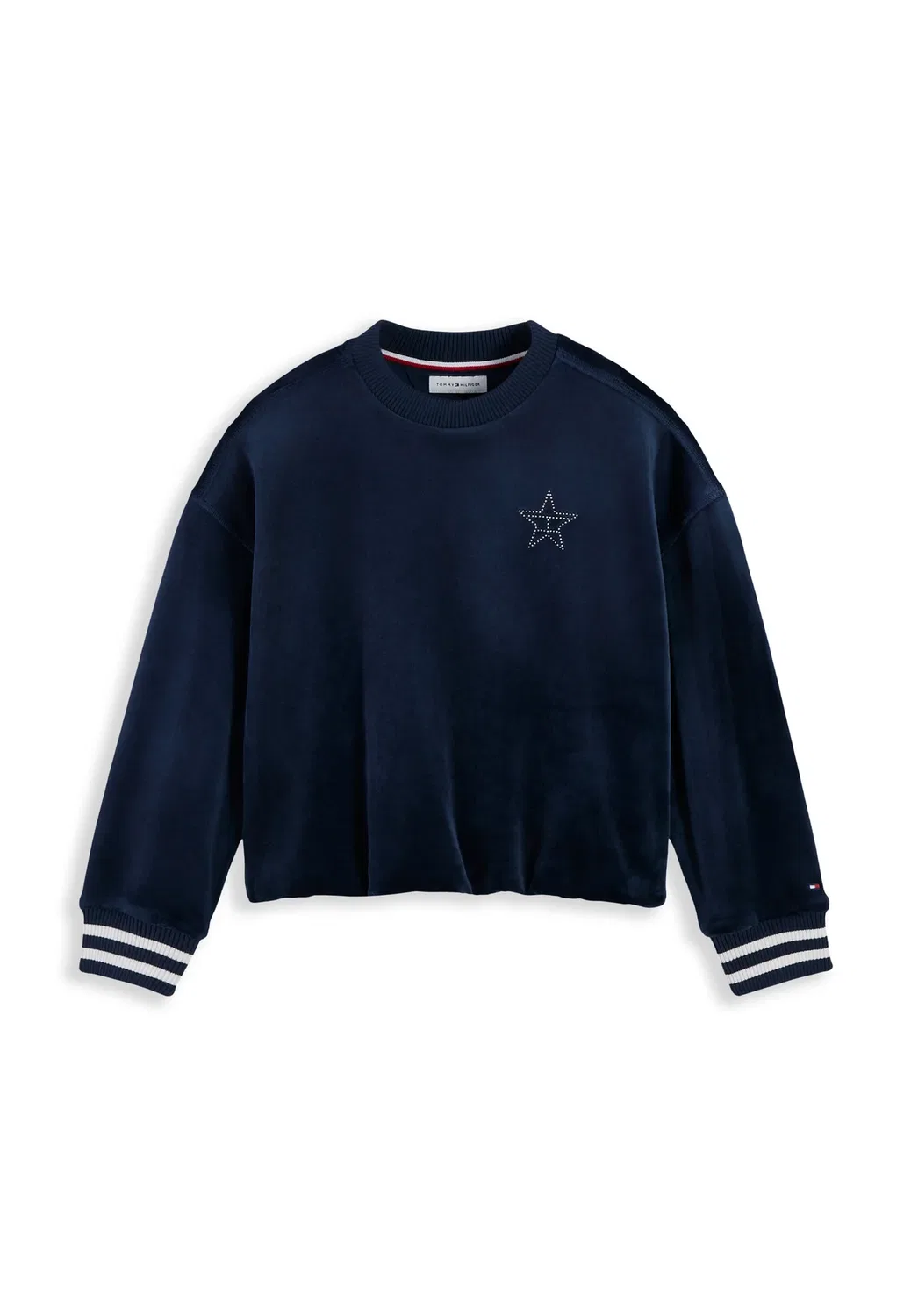 Толстовка с круглым вырезом и изображением флага со звездой Tommy Hilfiger, Dark Blue — фото 4