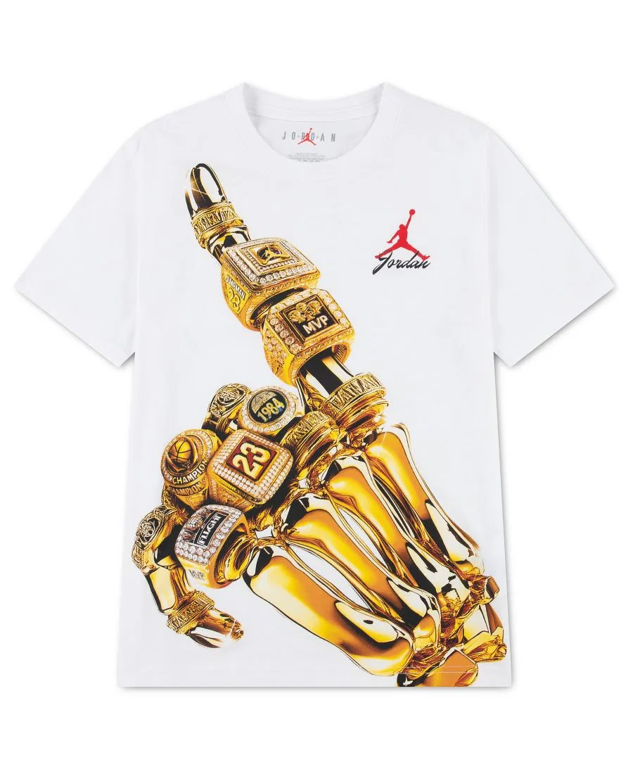 Футболка с принтом 23K Skeleton Rings Jordan, White