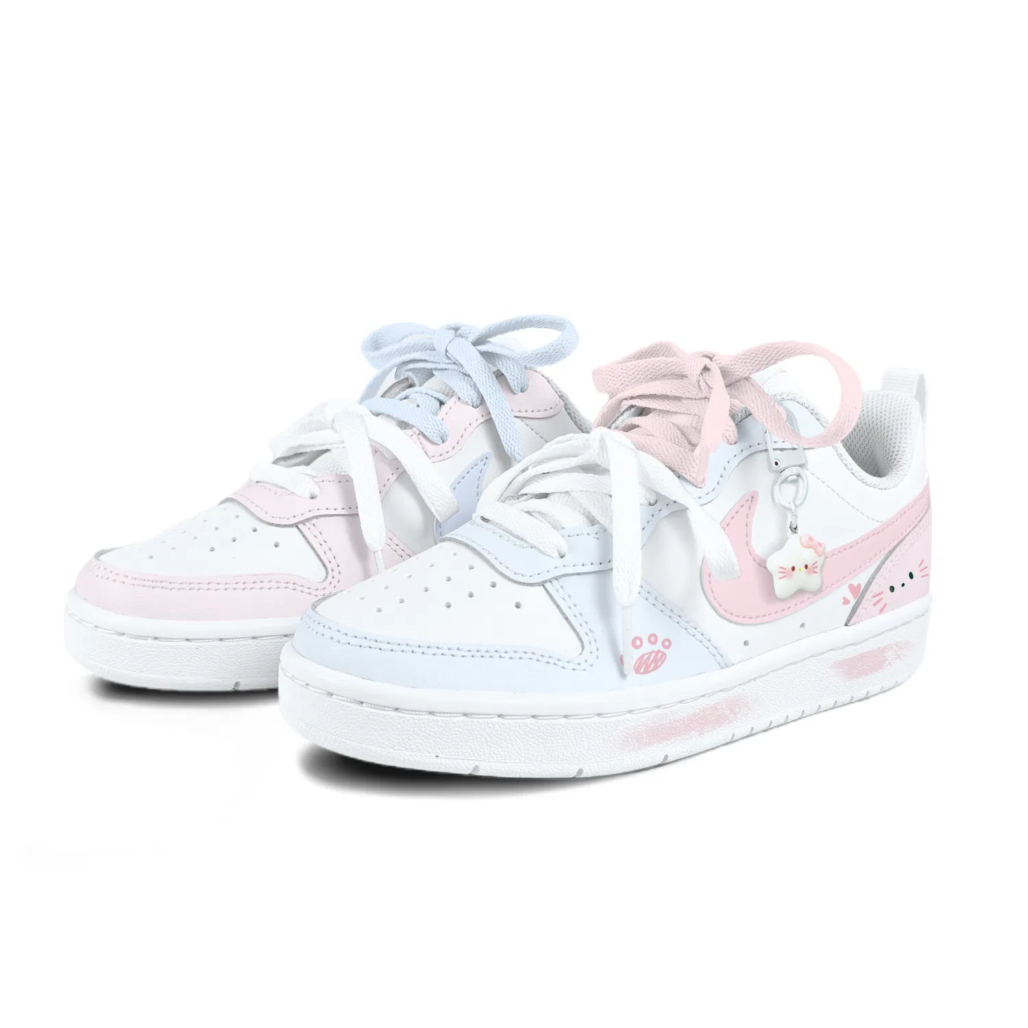 Детские кроссовки для скейтбординга Pink Blue Mismatched Nike