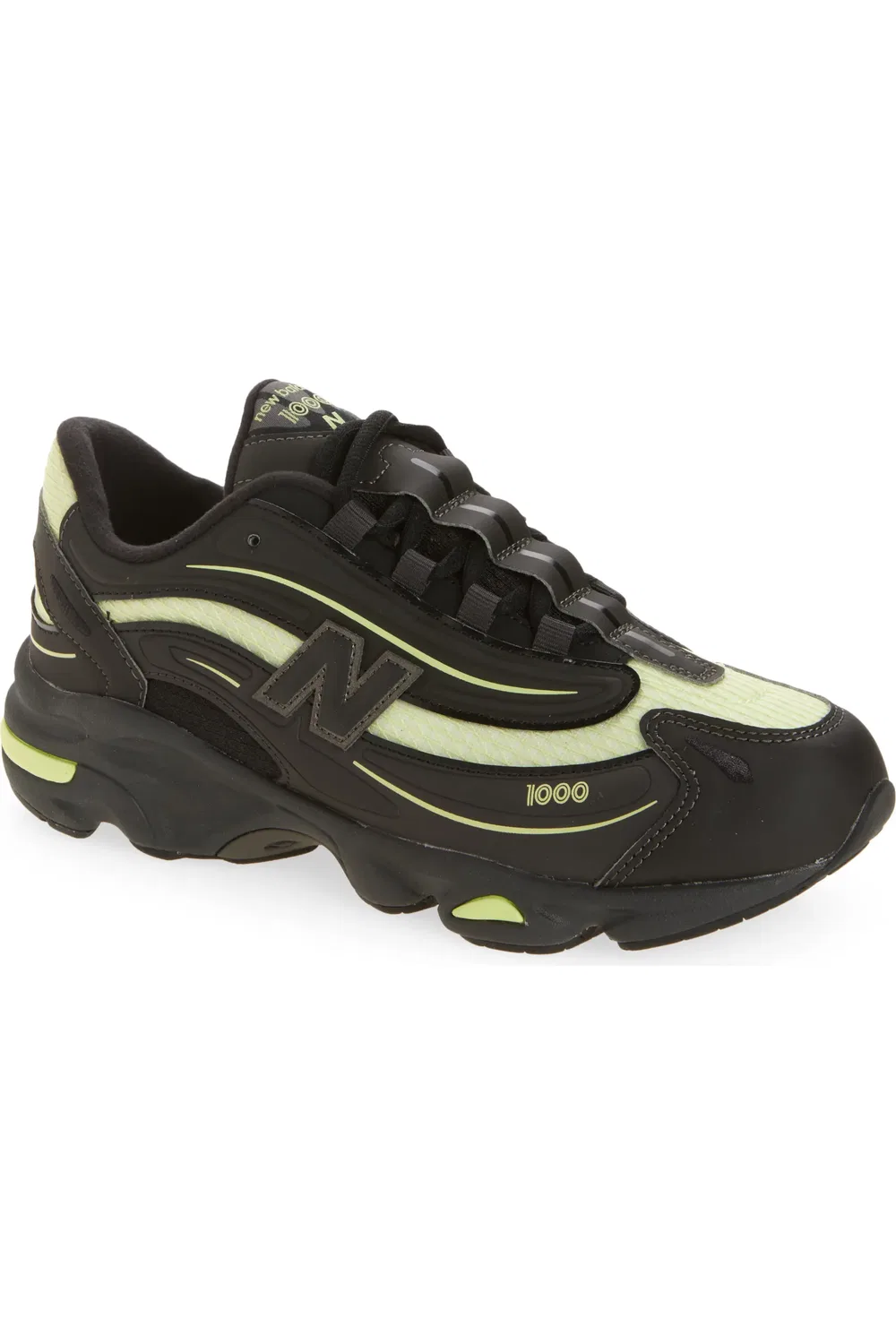 Кроссовки детские с амортизацией ABZORB 1000 Lace New Balance, Black Metal