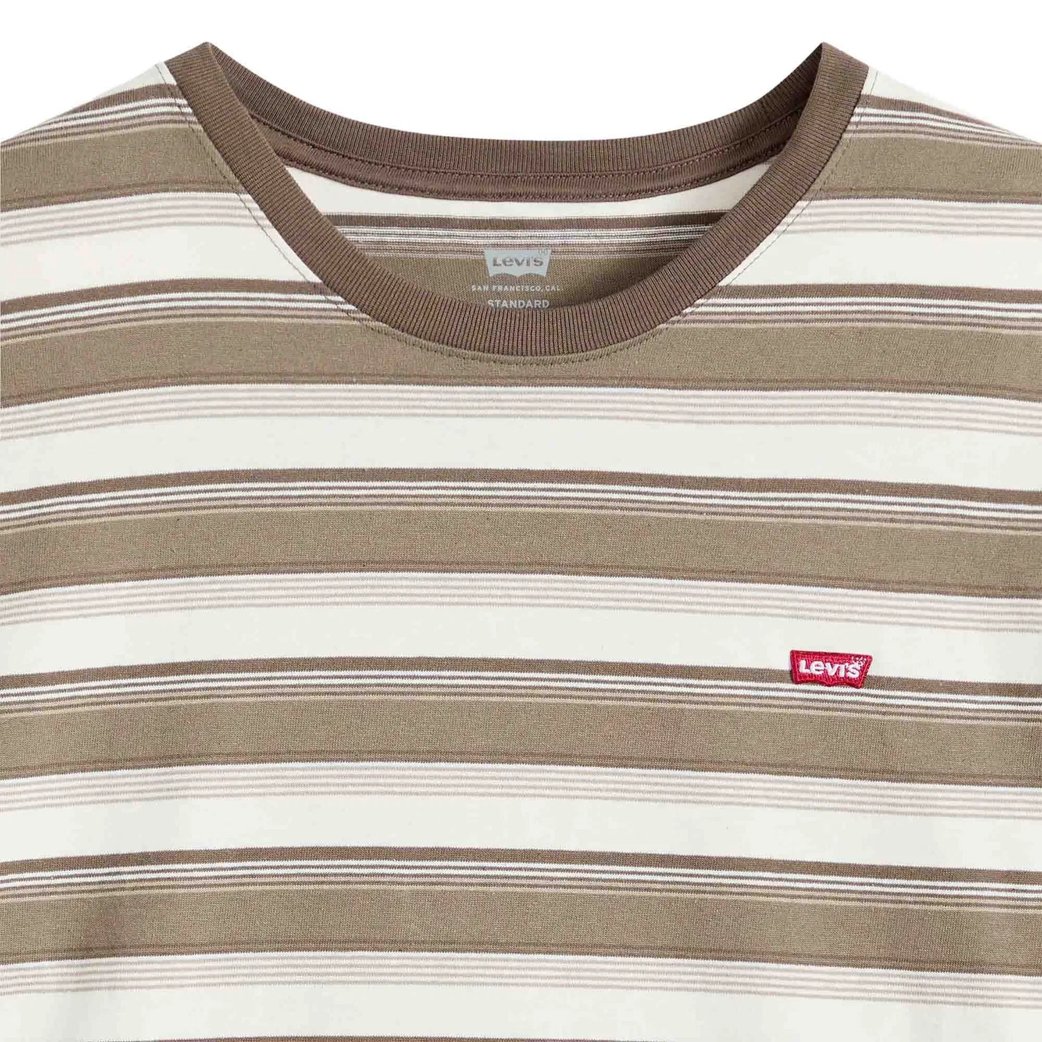 Мужская футболка в полоску Levi's, Beige (Stripe) — фото 2