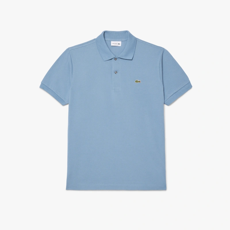 Поло Lacoste Logo-Patched Short-Sleeve, серо-голубой