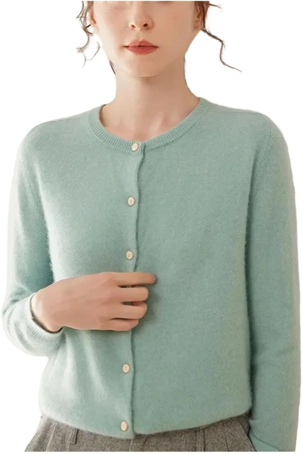 Женский кардиган свободного кроя Beans Green Color