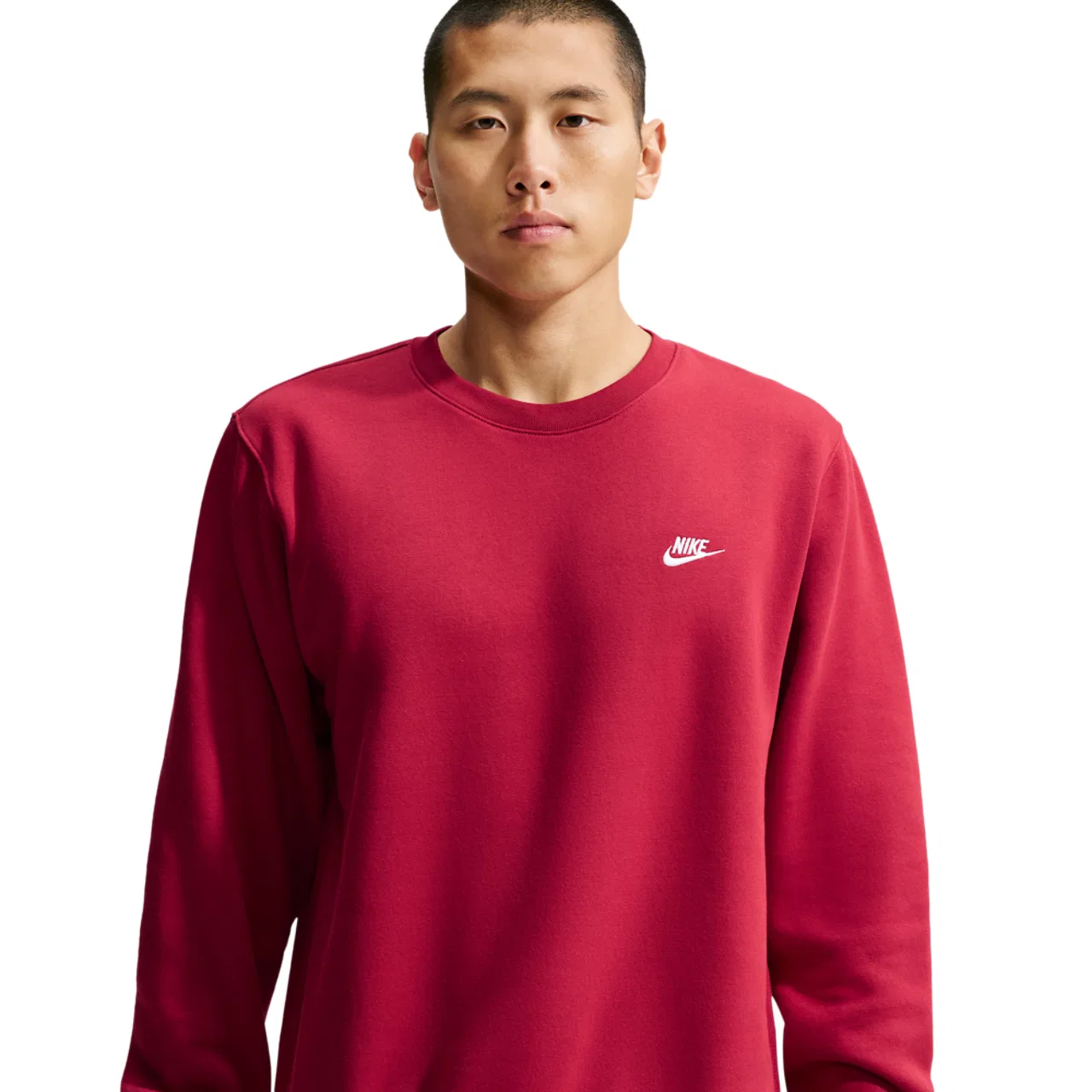 Мужской свитшот из смеси хлопка и полиэстера Club Crew Nike, Tough Red/White