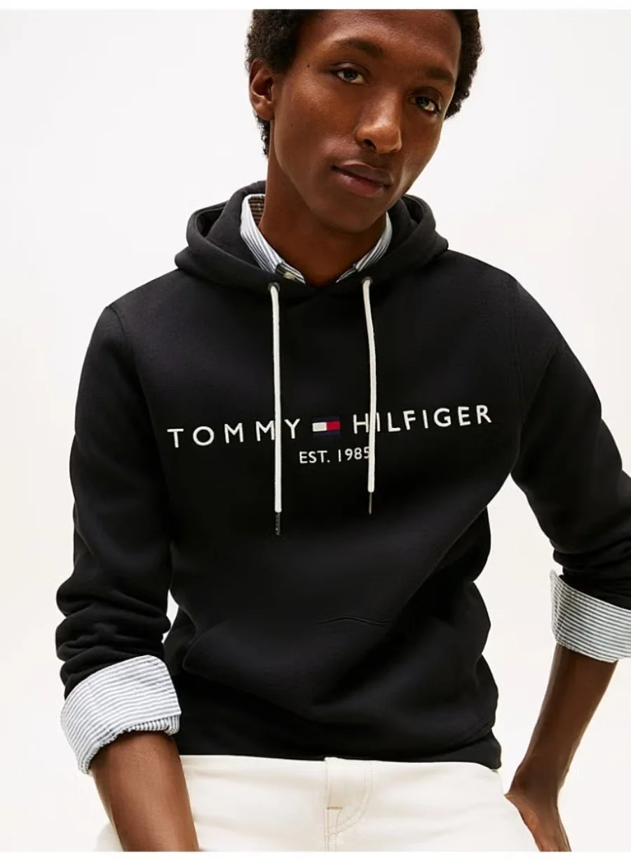 Худи Tommy Hilfiger Logo Flex Fleece, черный — фото 3