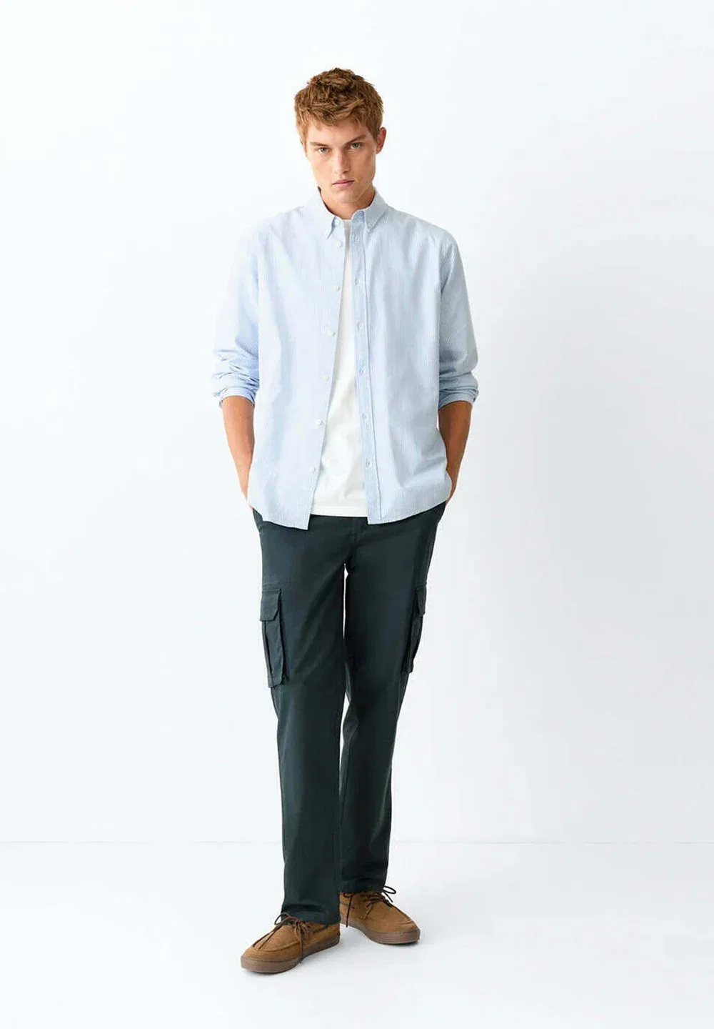 Подростковая - рубашка Mango Kids, Light Blue