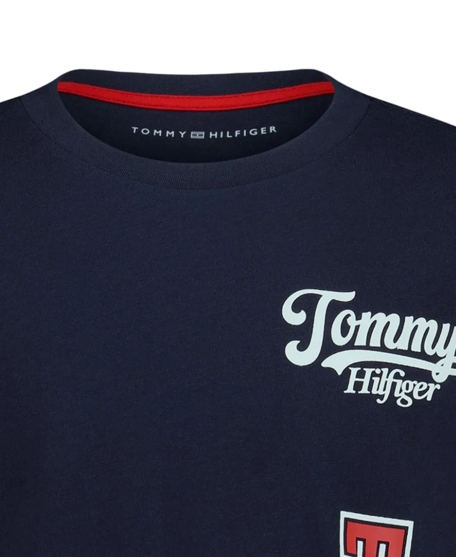 Детская футболка с коротким рукавом Collegiate Stack Tommy Hilfiger, Navy Blazer — фото 4