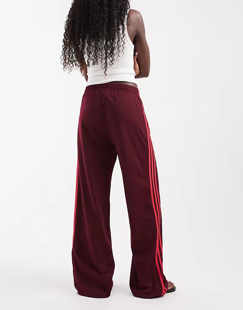 Спортивные брюки Adidas Originals Firebird в бордовом и розовом цвете — фото 2