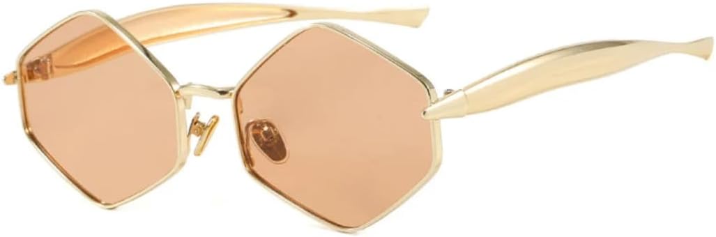 

Солнцезащитные очки с защитой от УФ-излучения UV400 | Металлическая оправа «кошачий глаз» | Линзы конфетных цветов для занятий спортом на открытом воздухе и путешествий DSVIGF, Golden Light Tea