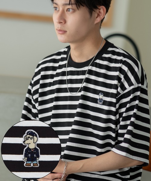 

Футболка с коротким рукавом, с вышивкой по краю SIDEWAY STANCE, черный