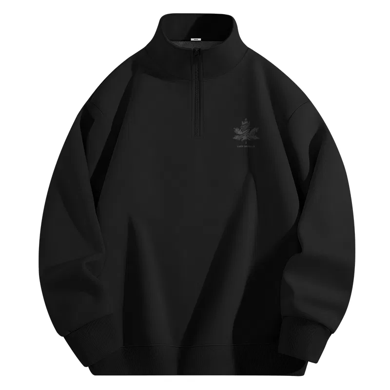 Детский свитшот с флисовой подкладкой Lucky Maple Leaf Chest Logo MINISO, Black