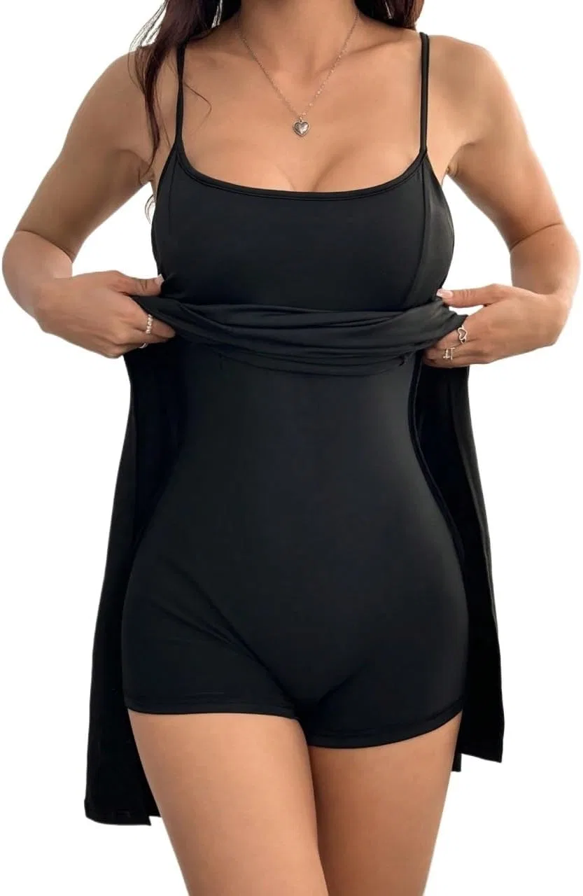 Женское длинное облегающее платье на тонких бретелях Cami, Black