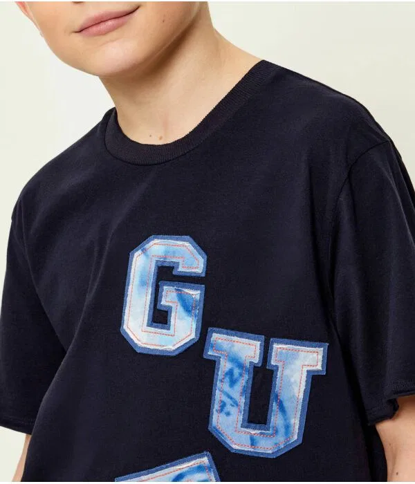Детская футболка с принтом T-Shirt Guess, Blu Marino — фото 4