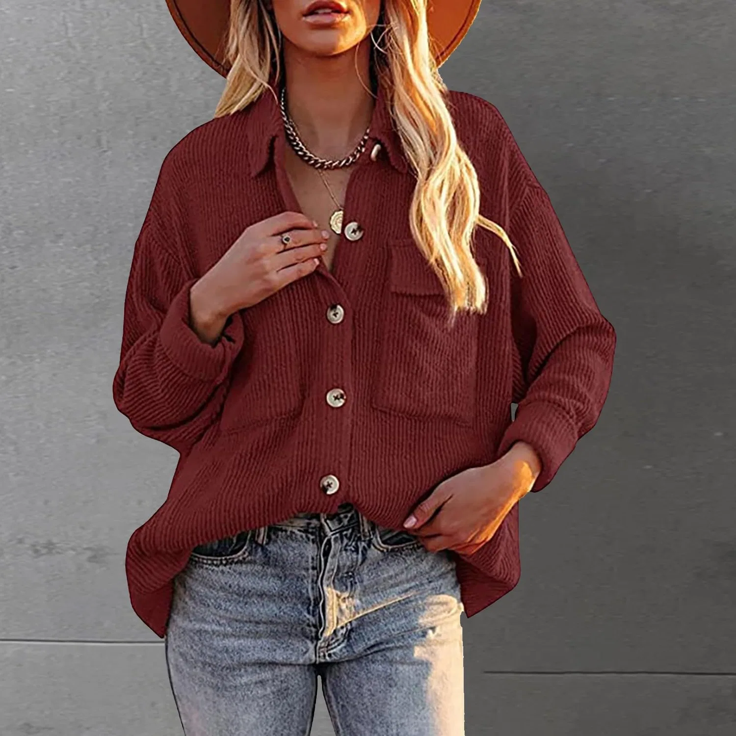 Женское утепленное пальто с лацканами Oversized для девочек-подростков, RD2 — фото 2