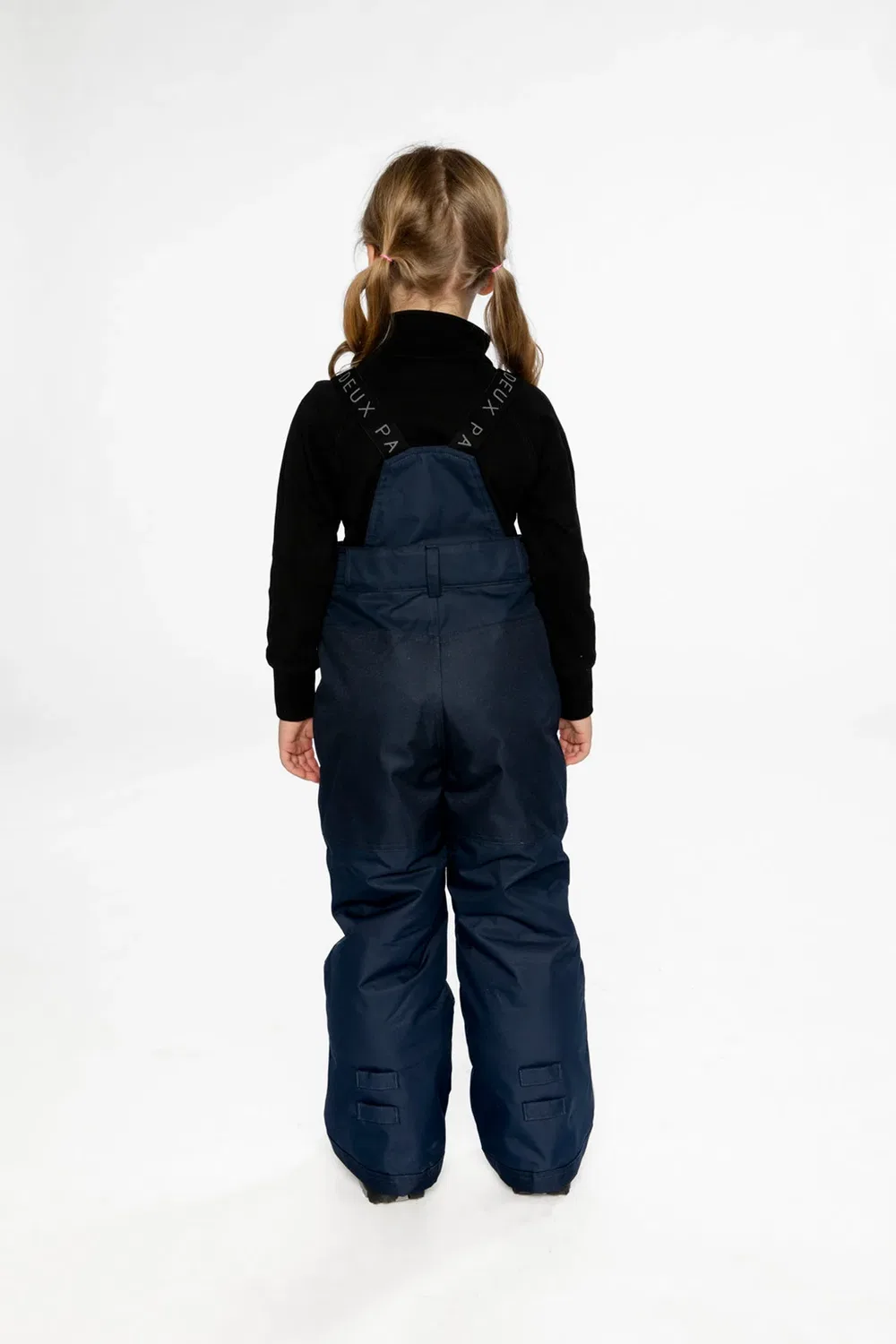 Детские зимние штаны с регулируемыми подтяжками Play Snow Pants Deux par Deux, Navy Blue — фото 4