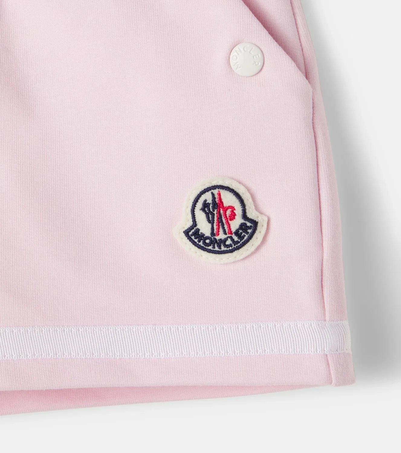 Шорты хлопковые Moncler Enfant, розовый — фото 3