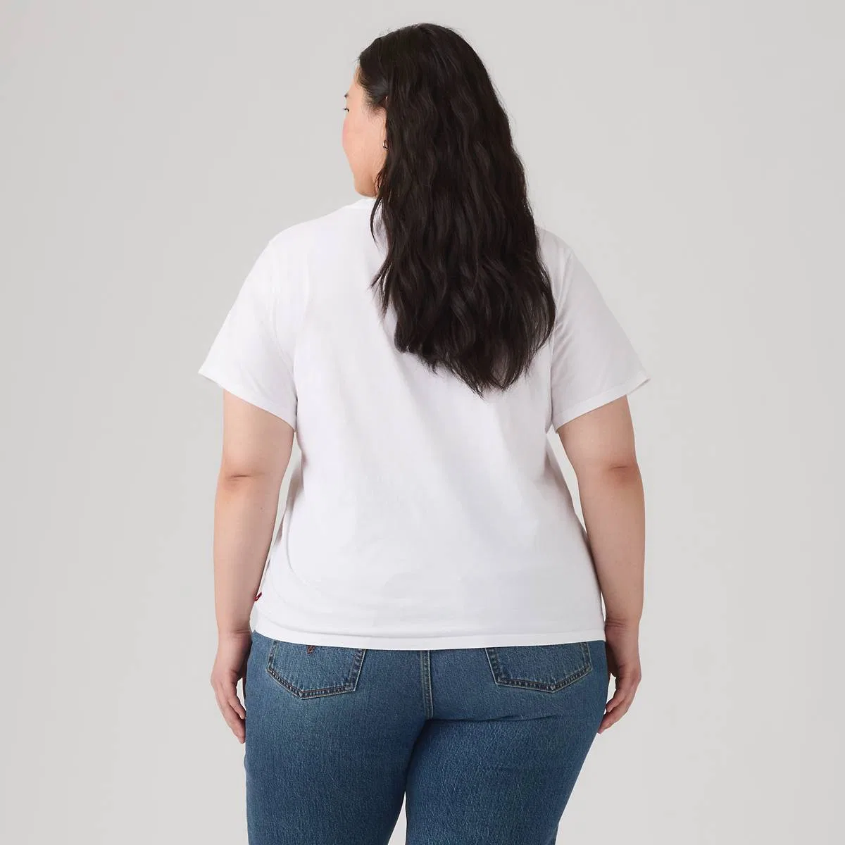 Идеальная футболка (большого размера) Levi's, Pl Serif Stud Outline Bright White - White — фото 4