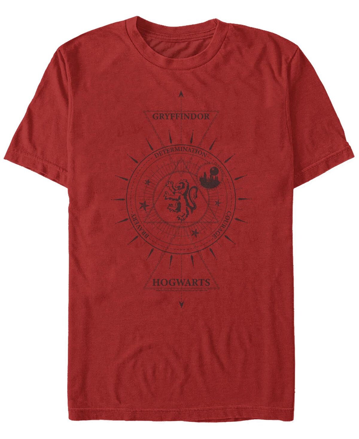 

Мужская футболка с круглым вырезом с короткими рукавами celestial gryffindor Fifth Sun, красный
