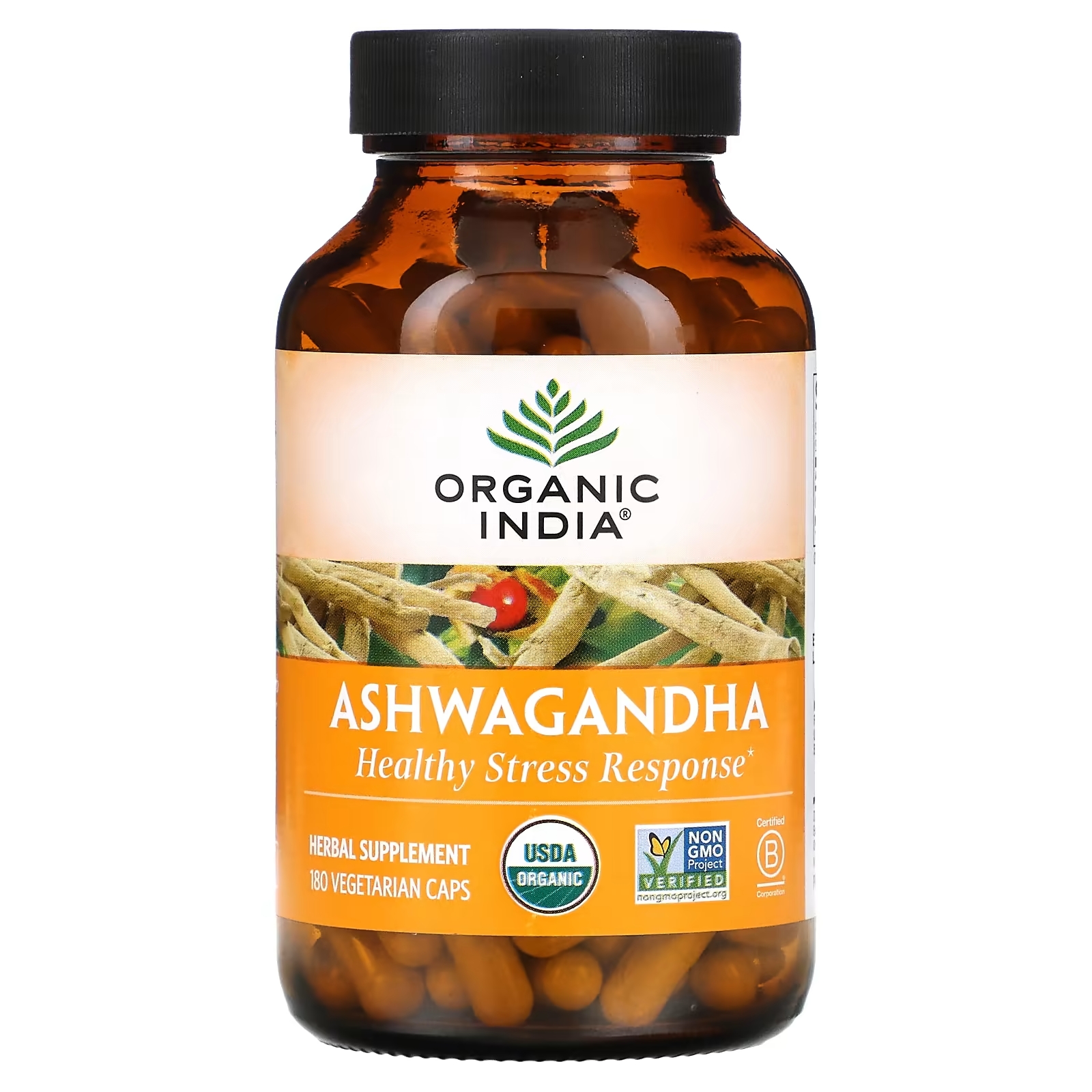 Ашваганда Organic India, 180 вегетарианских капсул - фото