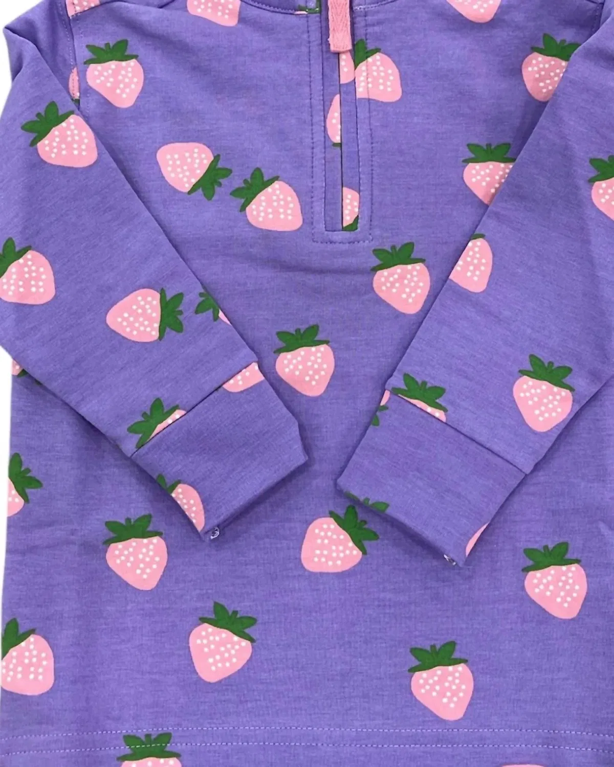 Детский свитшот для девочек с воротником и молнией наполовину Canter Collar The Beaufort Bonnet Company, Sanibel Strawberry — фото 2