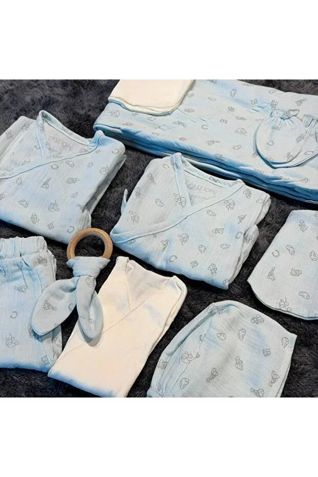 Детский комплект для мальчиков из муслина 100% органический хлопок Cassiope, Blue