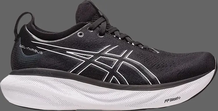 

Кроссовки wmns gel nimbus 25 wide 'black pure silver' Asics, черный