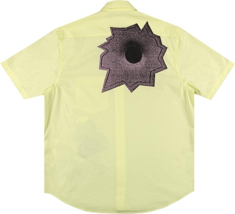 Рубашка Supreme x Nate Lowman Short-Sleeve Shirt 'Pale Yellow', желтый — фото 3