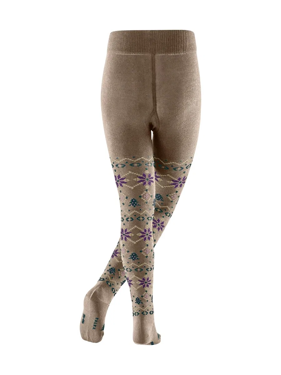 Колготки FALKE 'Nordic Fair Isle' темно-бежевого цвета — фото 2