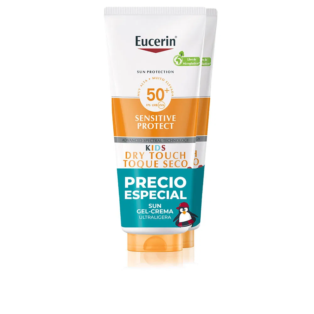 Солнцезащитный набор Eucerin Sun Sensitive Protect Kids, гель-крем SPF50+, 2 x 200 мл
