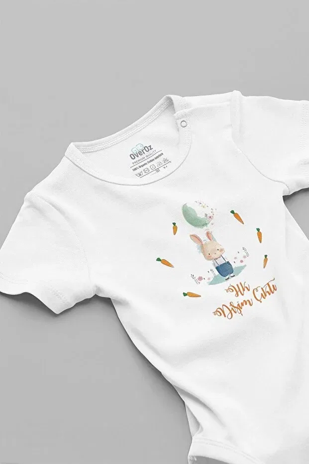 Детское боди для новорожденных с принтом My first tooth Overoz, White