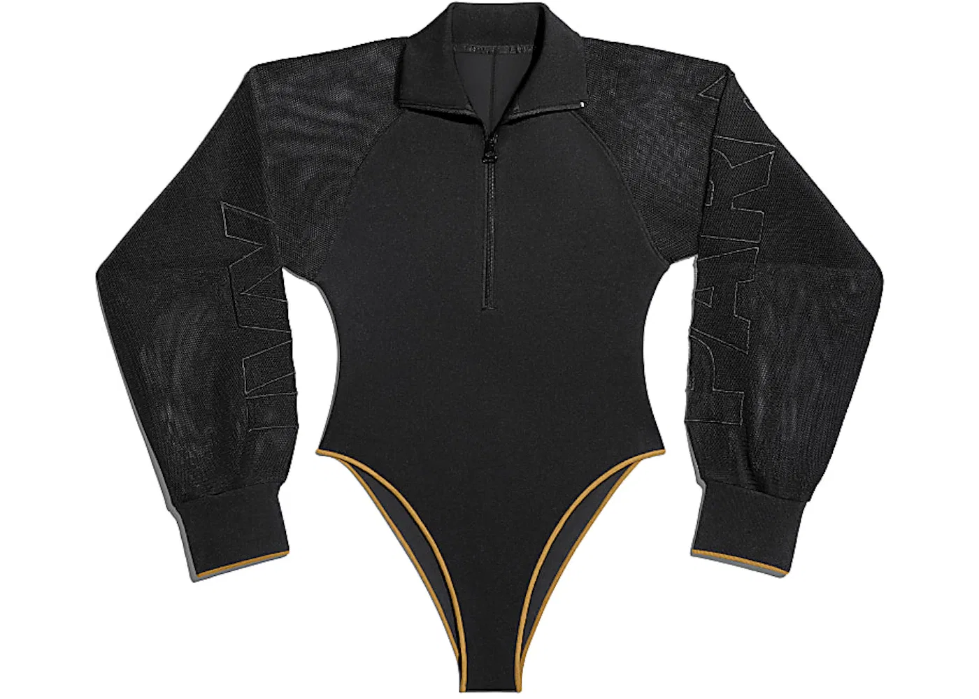 Женское боди с сетчатыми рукавами Adidas Ivy Park, Black/Mesa