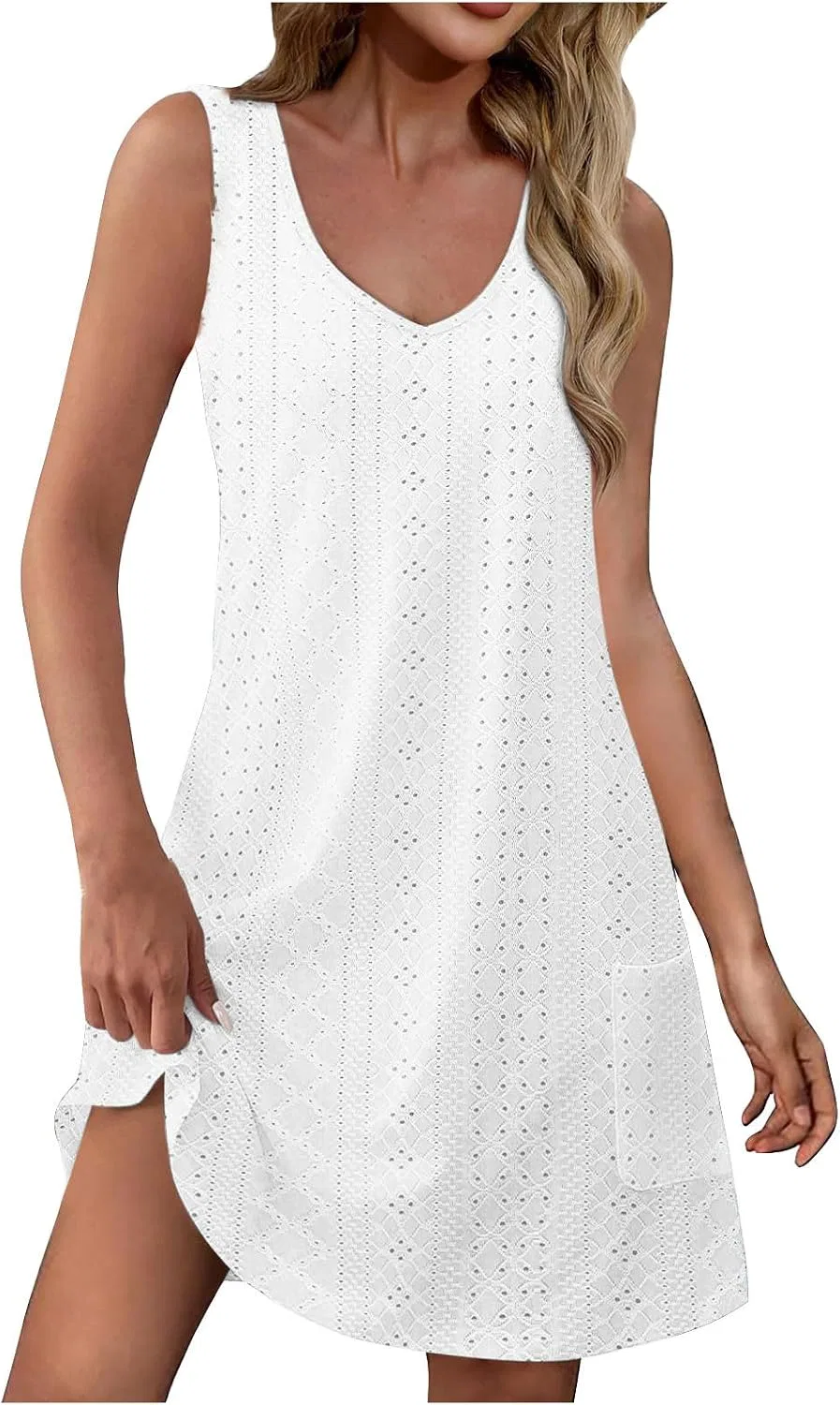 Женское летнее платье с вырезами Swimsuit Coverup, White