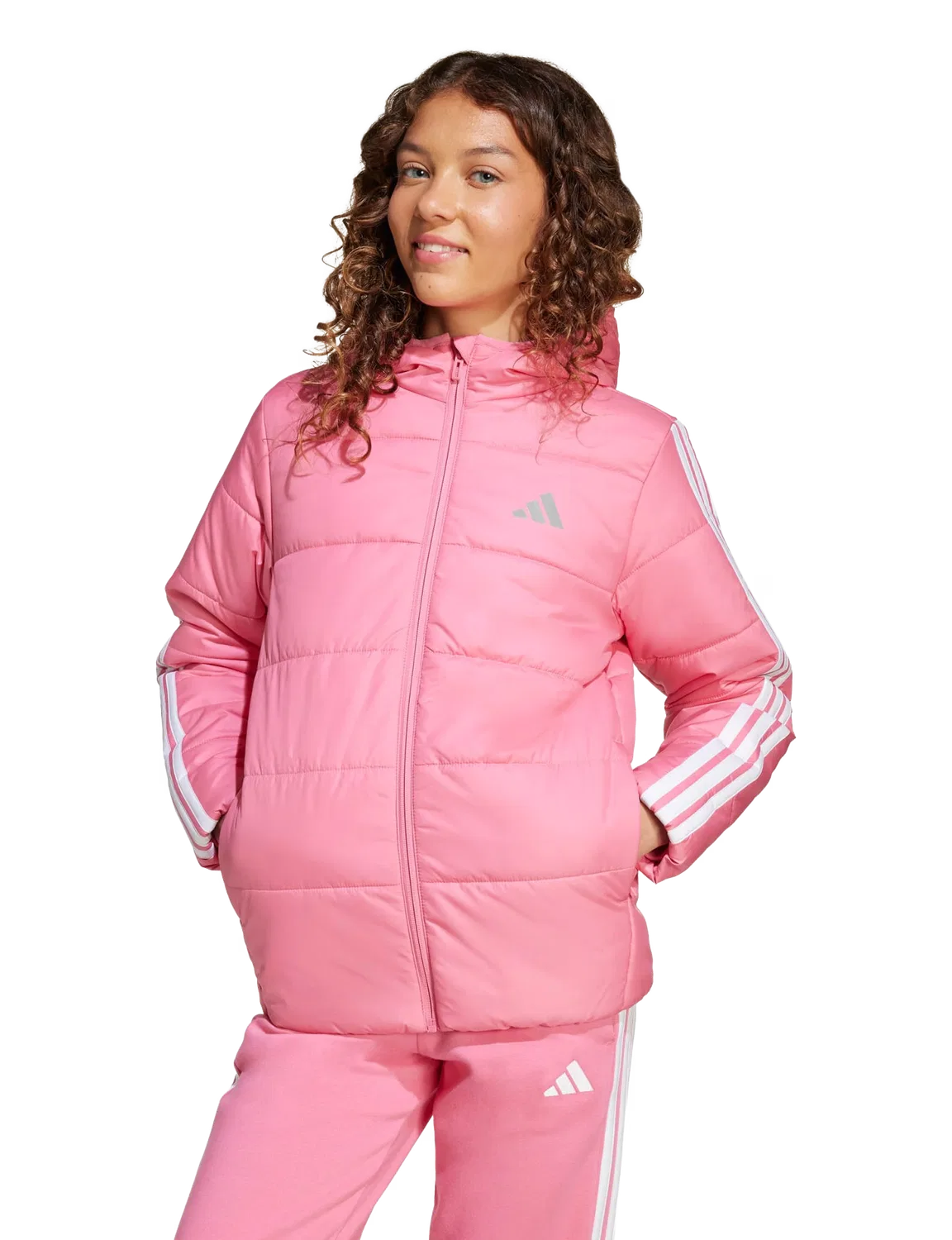 Детская куртка с утеплителем Adidas, розовый — фото 2