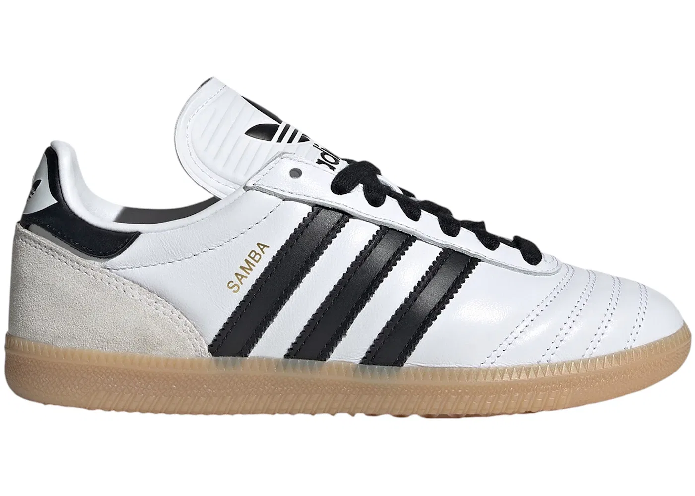 Детские кеды с длинным язычком Adidas Samba JP, Cloud White/Core Black/Gum