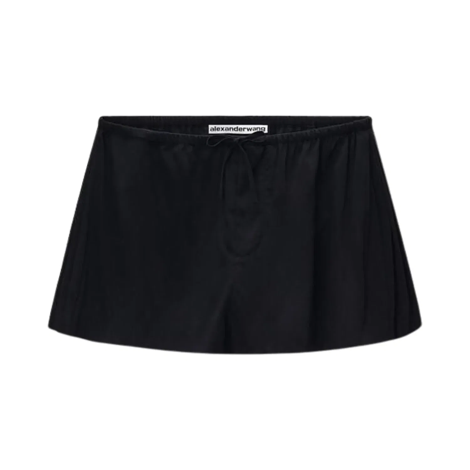 Шорты-плиссе средней посадки Alexander Wang, черный
