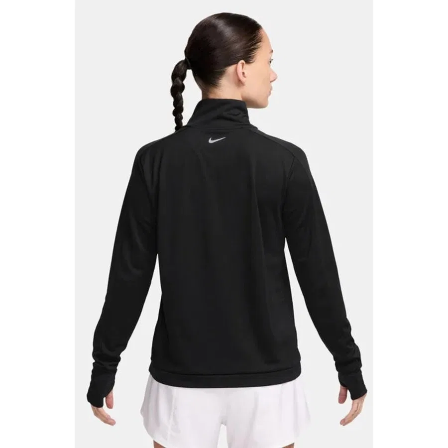 Женский спортивный свитшот с четвертью молнией Dri-Fit Swoosh Hz Mid Nike, Черный — фото 3