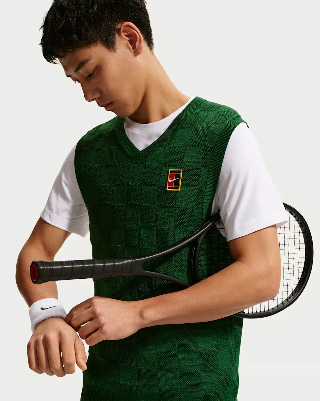 Мужской теннисный жилет-свитер NikeCourt Slam, Gorge Green — фото 3
