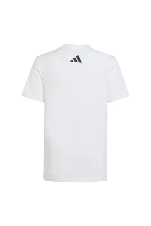 Женская хлопковая футболка с принтом Adidas, White — фото 3