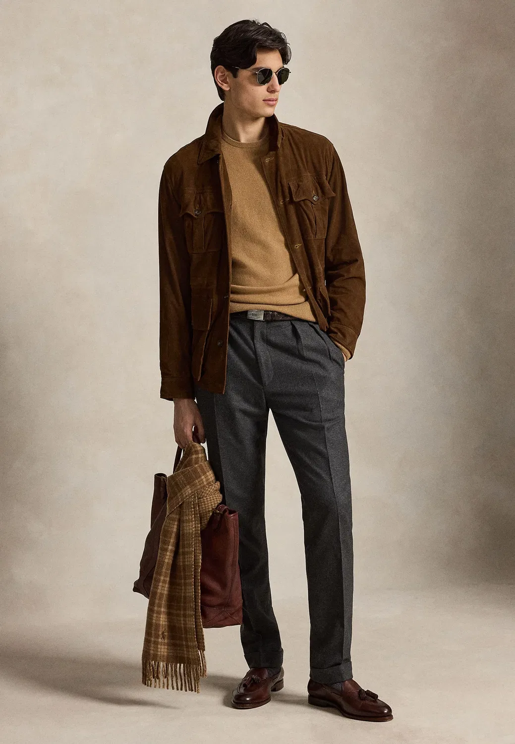 Шерстяной джемпер с круглым вырезом Polo Ralph Lauren, Crouton Tan Heather — фото 2