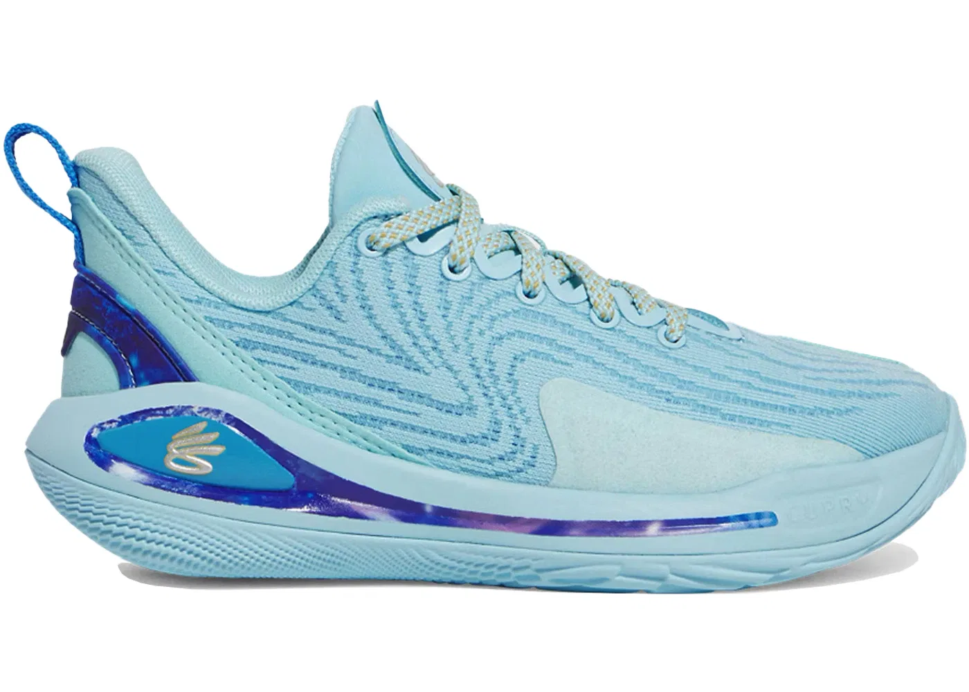 Детские кроссовки для мальчиков с принтом Under Armour Curry Flow 12, Stream White