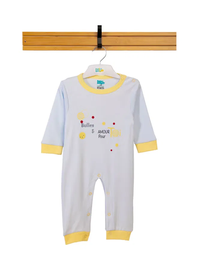Боди-комбинезон с принтом из хлопка, Babies Basic, желтый