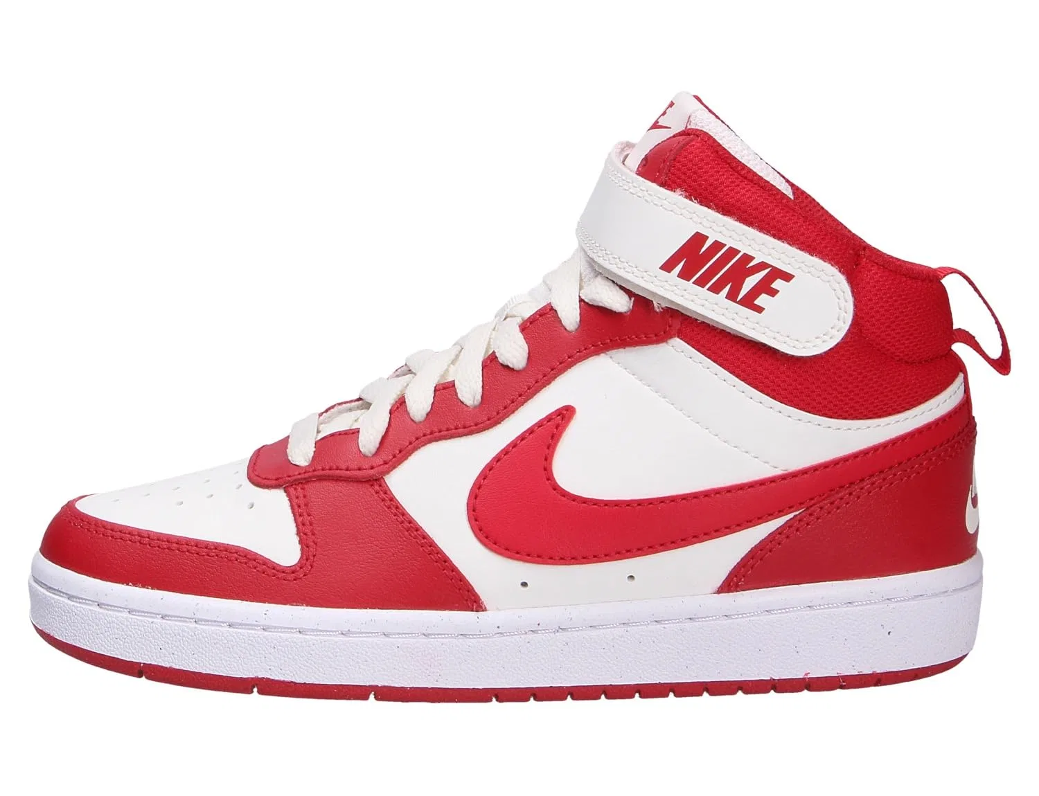 Детские кроссовки для мальчиков с высоким профилем NIKE Court Borough Mid 2 NIKE, Sail Gym Red White — фото 2