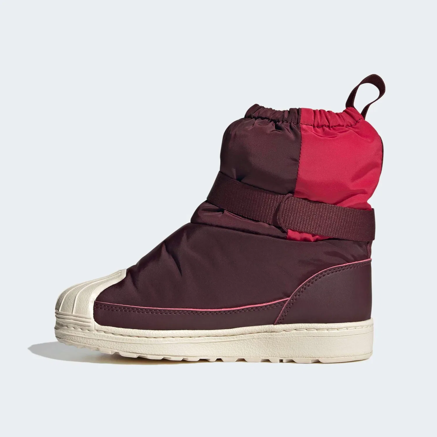 Детские зимние ботинки с водонепроницаемым верхом Adidas Originals, Maroon/Wonder White/Ruby Red — фото 3