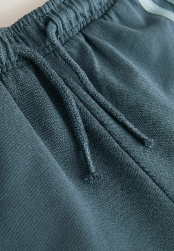 Брюки из хлопка Regular fit - wide leg side stripe joggers Next, Teal Blue, синий — фото 2