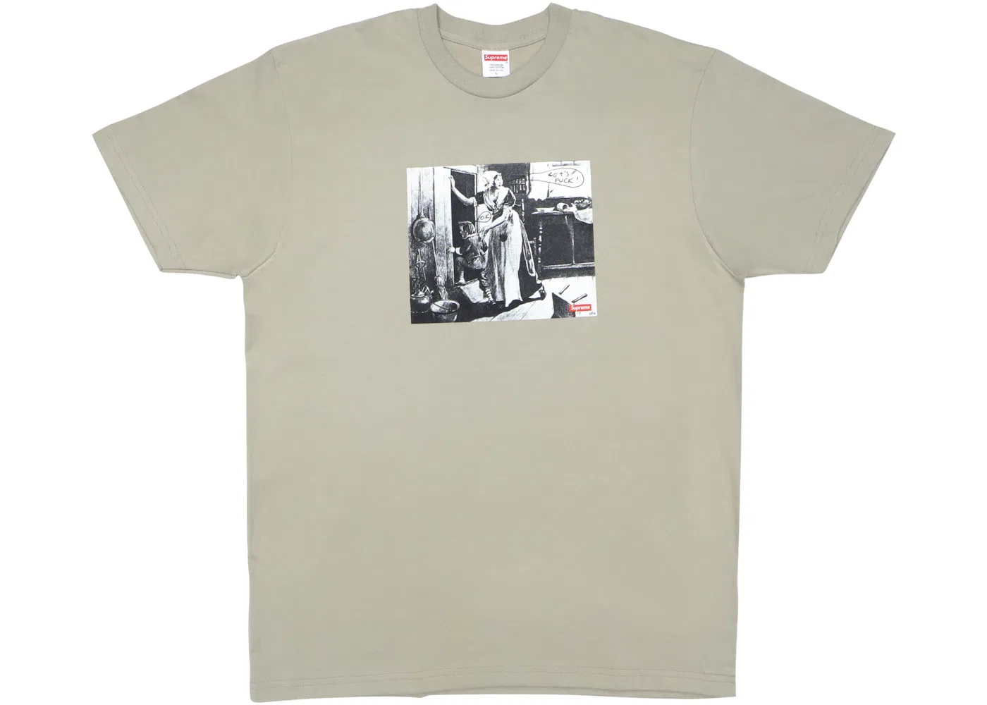 Мужская футболка с принтом Supreme Mike Kelley Hiding From Indians Tee, Clay