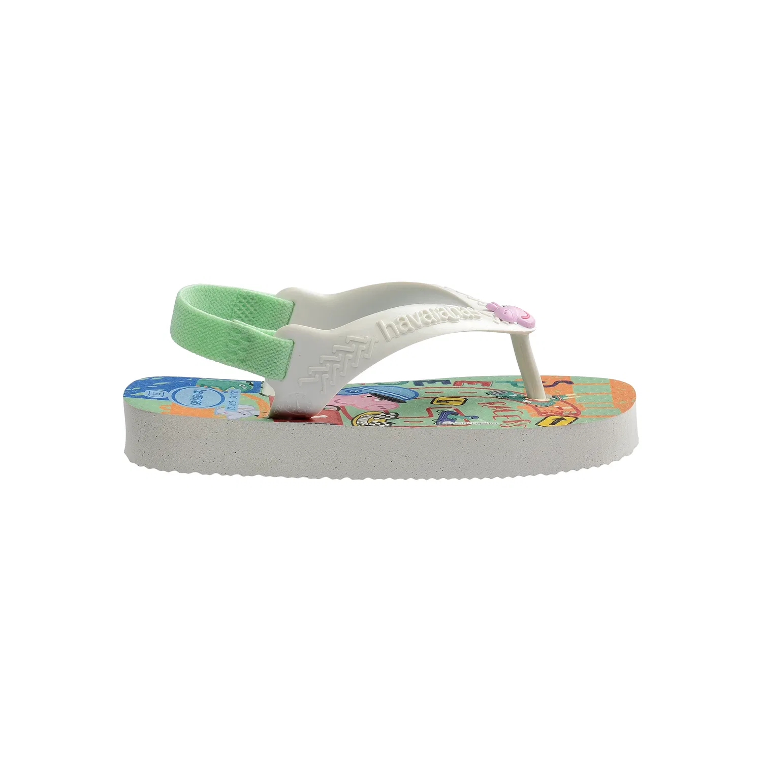 Шлепанцы детские с резинкой Baby Peppa Pig Havaianas, белый — фото 2